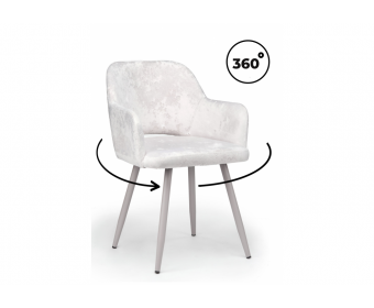 Стул на металлокаркасе Эолин 360 светло-бежевый (simple 011) / серый