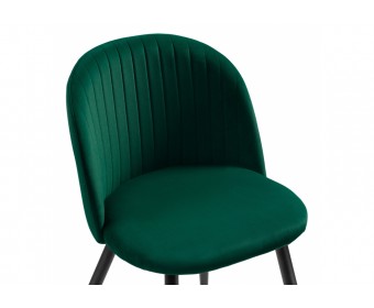 Стул на металлокаркасе Gabi 1 dark green / black