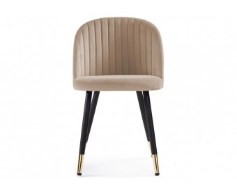 Стул на металлокаркасе Gabi dark beige / black / gold