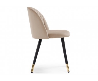Стул на металлокаркасе Gabi dark beige / black / gold