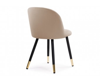 Стул на металлокаркасе Gabi dark beige / black / gold