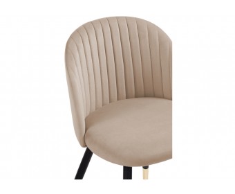 Стул на металлокаркасе Gabi dark beige / black / gold