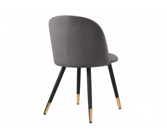 Стул на металлокаркасе Gabi темно-серый / черный / золотой