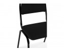 Стул на металлокаркасе Гумер ткань черный / черный глянец в Ростове-на-Дону