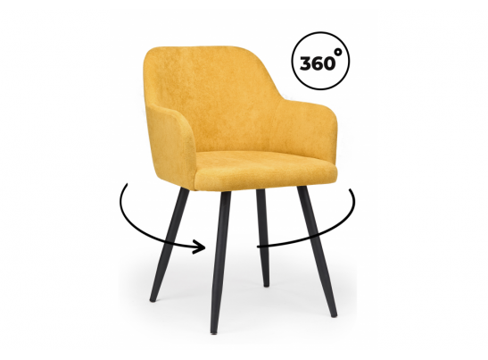 Стул на металлокаркасе Инфини 360 горчичный (ocean 016) / черный в Ростове-на-Дону