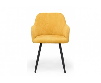 Стул на металлокаркасе Инфини 360 горчичный (ocean 016) / черный