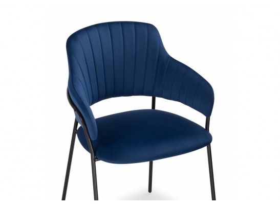 Стул на металлокаркасе Инклес синий / черный глянец в Ростове-на-Дону