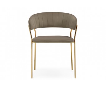 Стул на металлокаркасе Kamelia 1 cappuccino / gold
