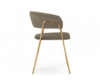 Стул на металлокаркасе Kamelia 1 cappuccino / gold