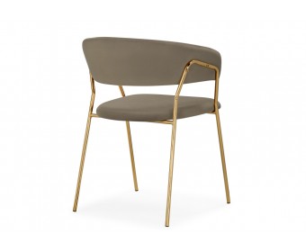Стул на металлокаркасе Kamelia 1 cappuccino / gold