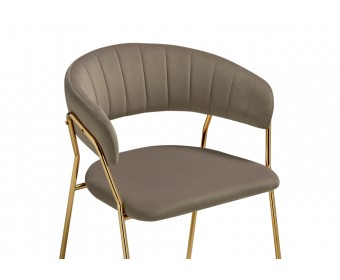 Стул на металлокаркасе Kamelia 1 cappuccino / gold