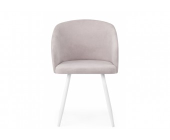 Стул на металлокаркасе Монер светло-серый (glory 36) / белый