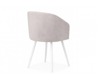 Стул на металлокаркасе Монер светло-серый (glory 36) / белый