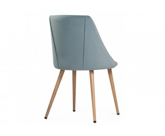 Стул на металлокаркасе Morgan light blue / wood