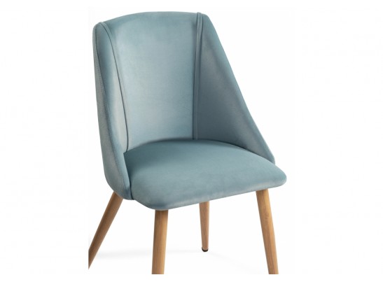 Стул на металлокаркасе Morgan light blue / wood в Ростове-на-Дону