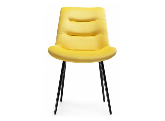Стул на металлокаркасе Орди желтый / черный глянец в Ростове-на-Дону