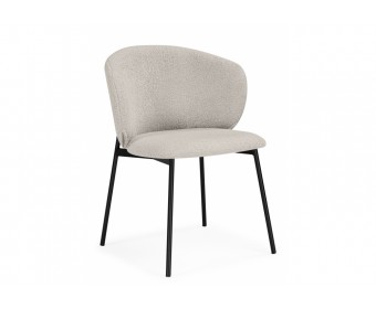 Стул на металлокаркасе Рикко бежевый (05 beige) / черный