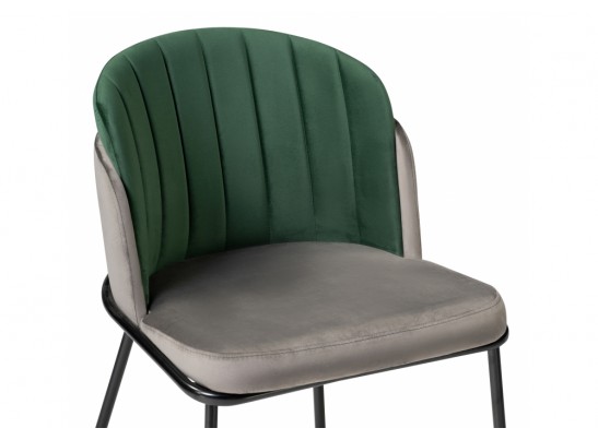 Стул на металлокаркасе Сиолим графитовый / изумрудный / черный глянец в Ростове-на-Дону