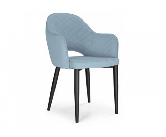 Стул на металлокаркасе Vener light blue / black