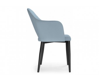 Стул на металлокаркасе Vener light blue / black