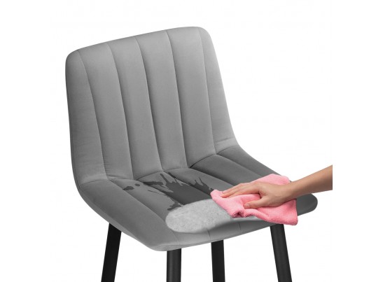 Полубарный стул Дани светло-серый / черный в Ростове-на-Дону