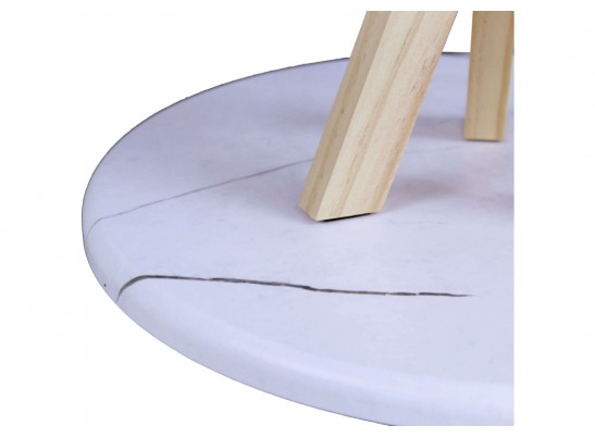 Журнальный столик Sheffilton SHT-CT12-1 белый мрамор / белый муар в Ростове-на-Дону