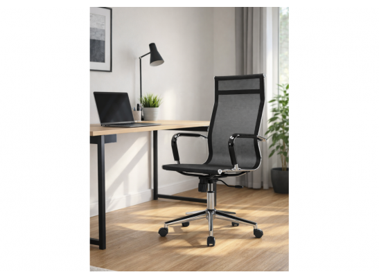 Компьютерное кресло Reus сетка черный / хром в Ростове-на-Дону