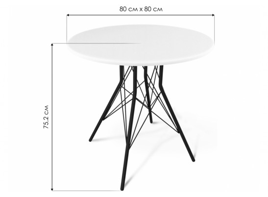 Деревянный стол SHT-T2 черный муар / белый в Ростове-на-Дону