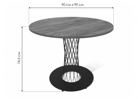 Деревянный стол Sheffilton SHT-TU3-1/90 черный муар / каменный уголь в Ростове-на-Дону