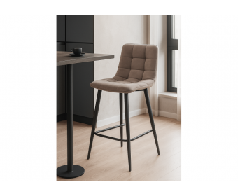 Полубарный стул Симпл латте / черный