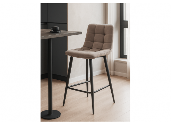 Полубарный стул Симпл латте / черный в Ростове-на-Дону