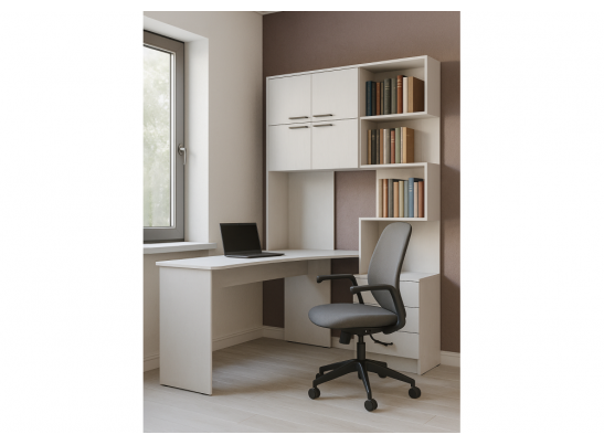 Компьютерный стол Эльброни левый белый в Ростове-на-Дону