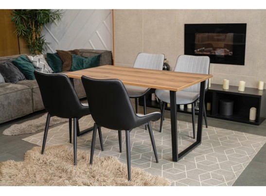 Стул на металлокаркасе Seda black / light gray в Ростове-на-Дону