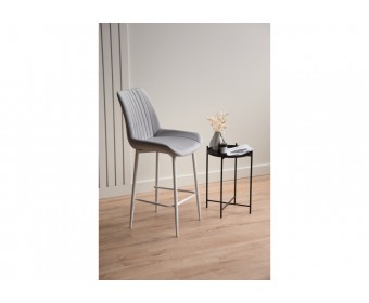 Полубарный стул Седа светло-серый (zd 960) / белый