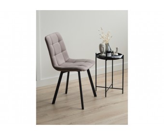 Стул на металлокаркасе Чилли латте / черный