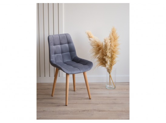 Деревянный стул Челси 360 темно-серый (zd 995) / светлое дерево в Ростове-на-Дону