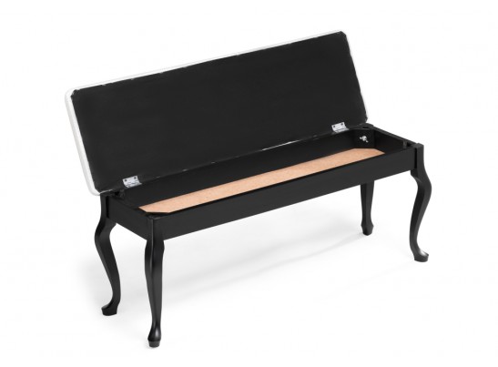 Банкетка Хиль черная / кожзам белый пунто в Ростове-на-Дону