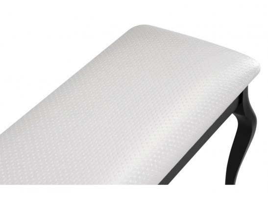 Банкетка Хиль черная / кожзам белый пунто в Ростове-на-Дону