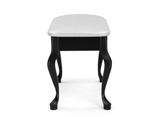 Банкетка Лусте черная / кожзам белый пунто в Ростове-на-Дону