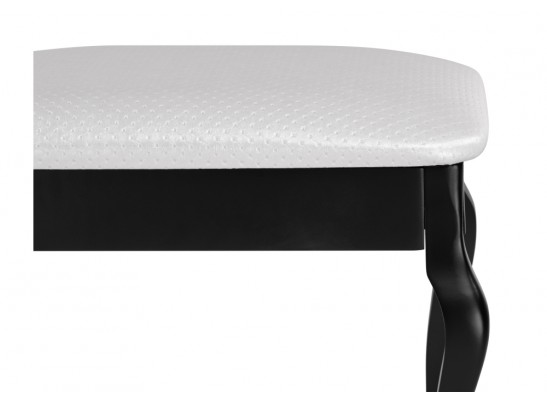 Банкетка Лусте черная / кожзам белый пунто в Ростове-на-Дону