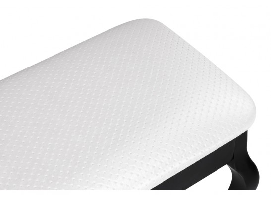 Банкетка Лусте черная / кожзам белый пунто в Ростове-на-Дону