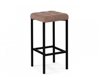 Барный стул Лофт микровелюр катания корица / черный матовый
