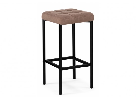 Барный стул Лофт микровелюр катания корица / черный матовый