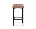 Барный стул Лофт микровелюр катания корица / черный матовый