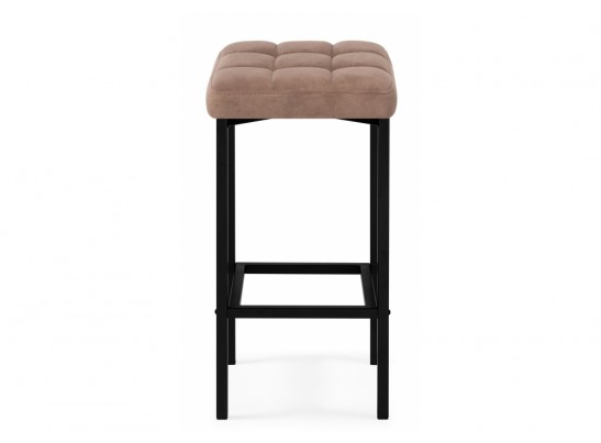 Барный стул Лофт микровелюр катания корица / черный матовый