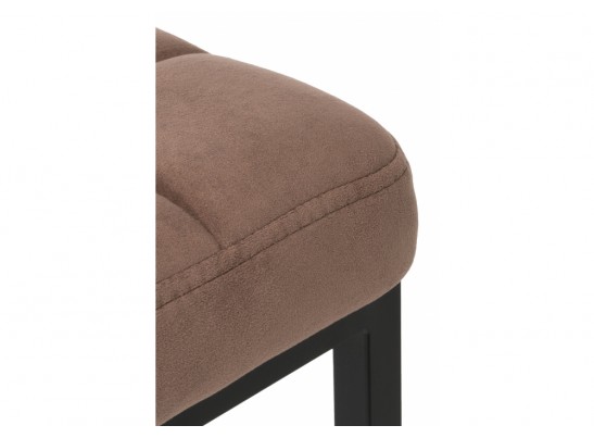 Барный стул Лофт микровелюр катания корица / черный матовый