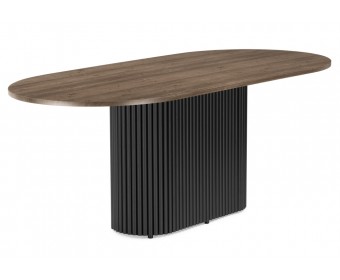 Деревянный стол Барон О 200 х 90 дуб кантри пленка / черный