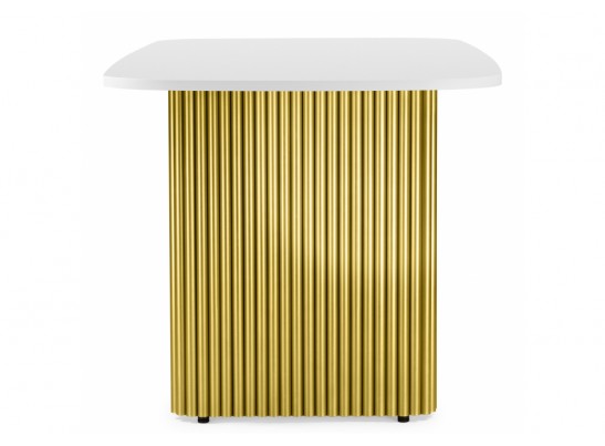 Деревянный стол Бавария B 180 х 90 белая пленка шагрень / золото
