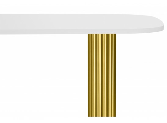 Деревянный стол Бавария B 180 х 90 белая пленка шагрень / золото