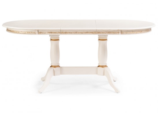 Деревянный стол Джил 140(180)х80х78 слоновая кость с золотой патиной в Ростове-на-Дону